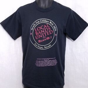 Local Bands United T Shirt Vintage 90s Benefit Children With AIDS Las Vegas NV